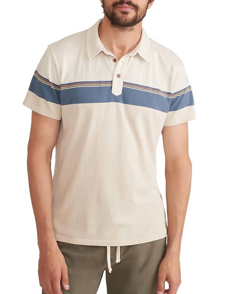 Marine Layer Cotton Blend Striped Polo Cover