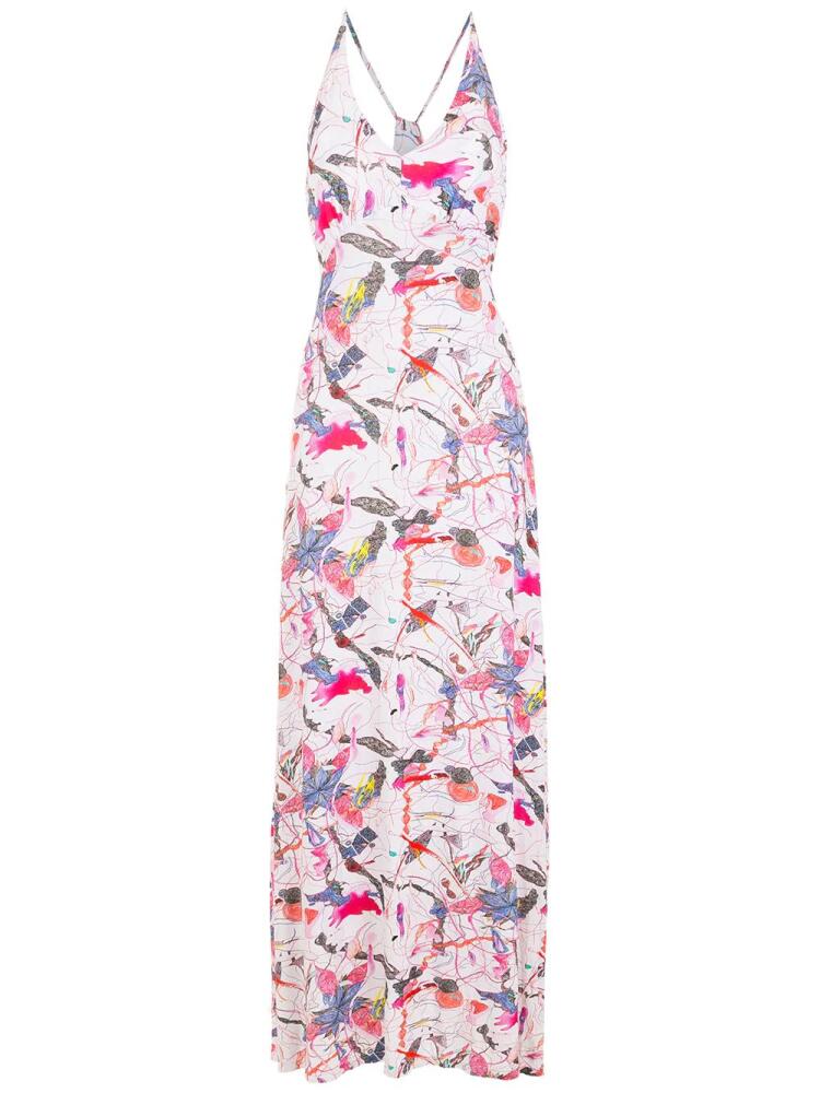 Amir Slama abstract-print maxi dress - Neutrals Cover