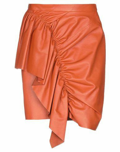 Isabel Marant Woman Midi skirt Rust Lambskin Cover