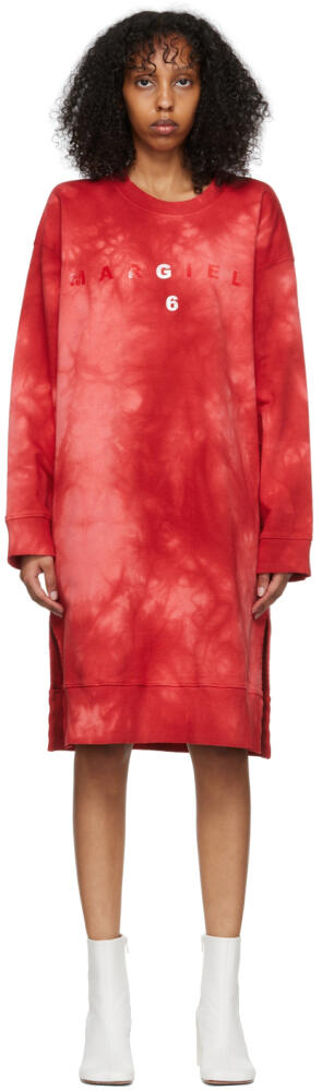 MM6 Maison Margiela Red Cotton Mini Dress Cover