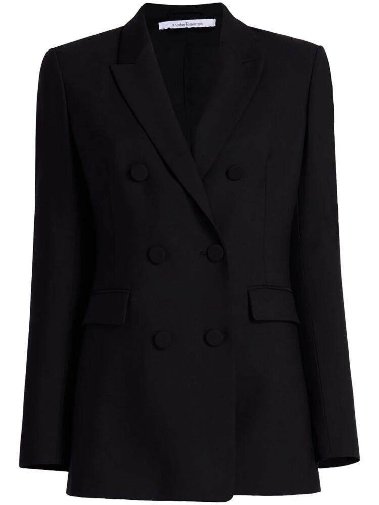 Another Tomorrow double-breasted merino wool blazer - Black Cover