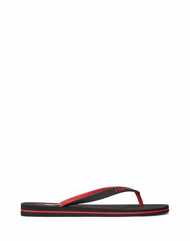 Polo Ralph Lauren Bolt Pony Flip-flop Man Thong sandal Black Rubber Cover