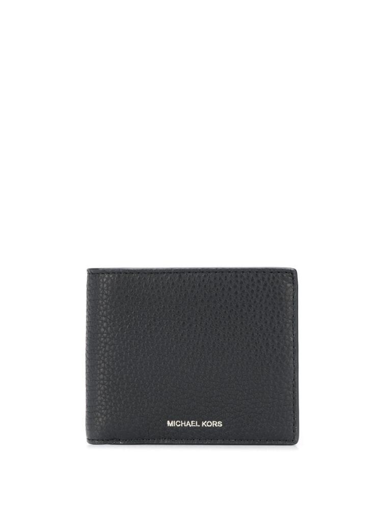 Michael Kors Greyson pebbled billfold wallet - Black Cover