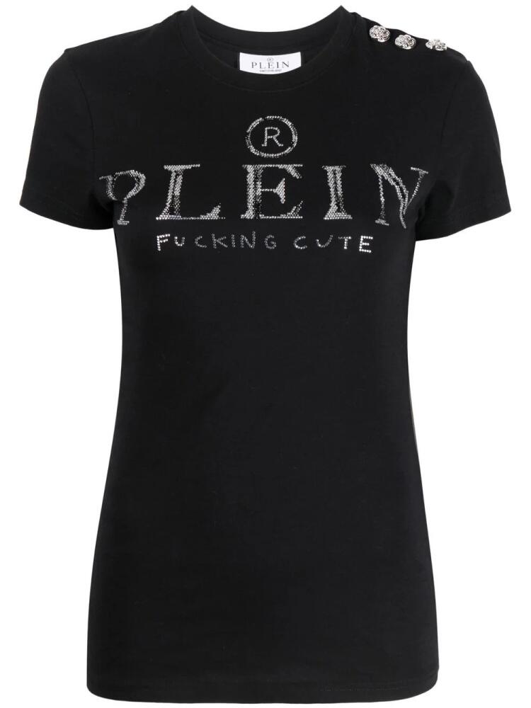 Philipp Plein crystal-embellished logo T-shirt - Black Cover