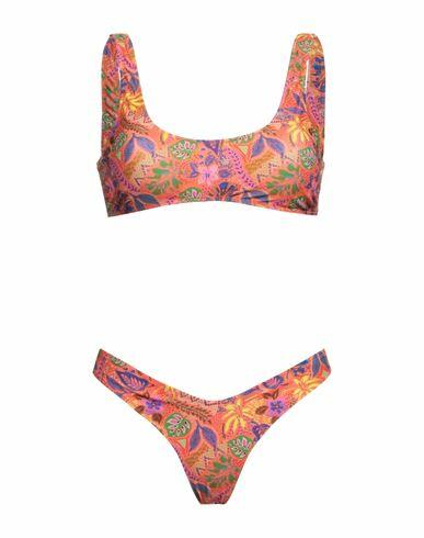 4giveness Woman Bikini Orange Polyester, Elastane Cover