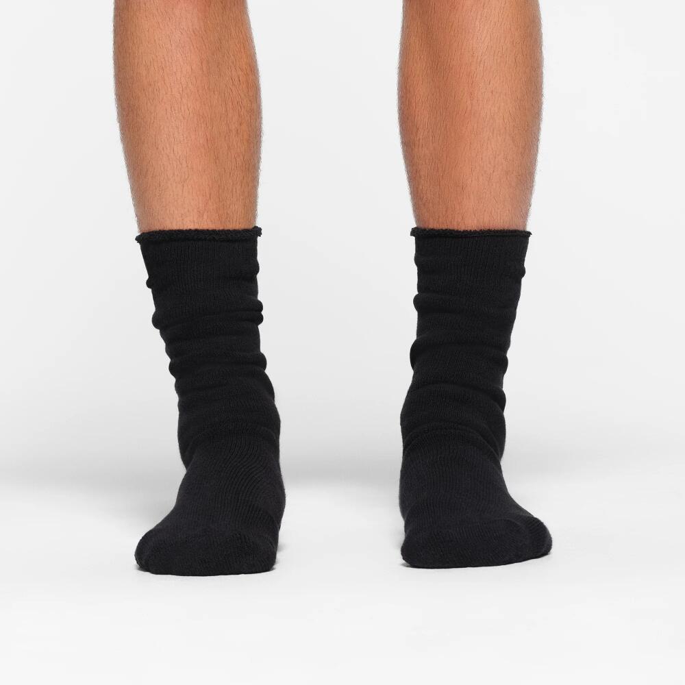 SKIMS Mens Lounge Socks | Black | Medium | Socks Cover