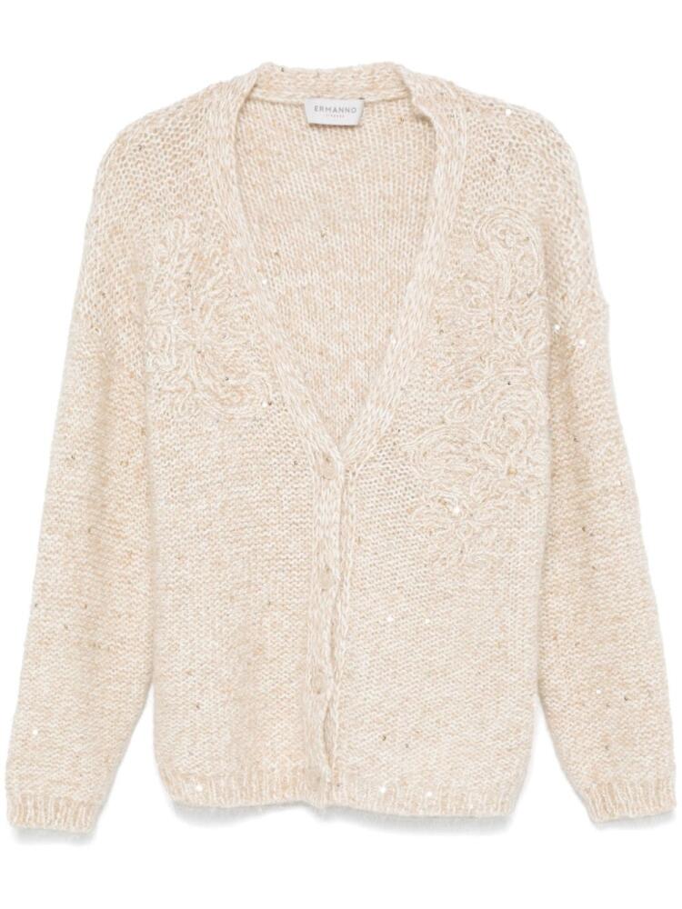 ERMANNO FIRENZE embroidered-motif cardigan - Neutrals Cover