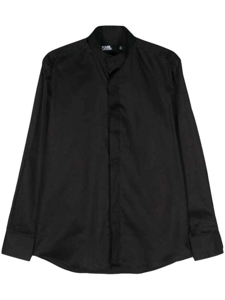 Karl Lagerfeld band-collar shirt - Black Cover