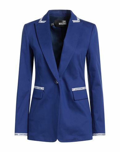 Love Moschino Woman Blazer Blue Cotton, Lyocell, Elastomultiester, Elastane Cover