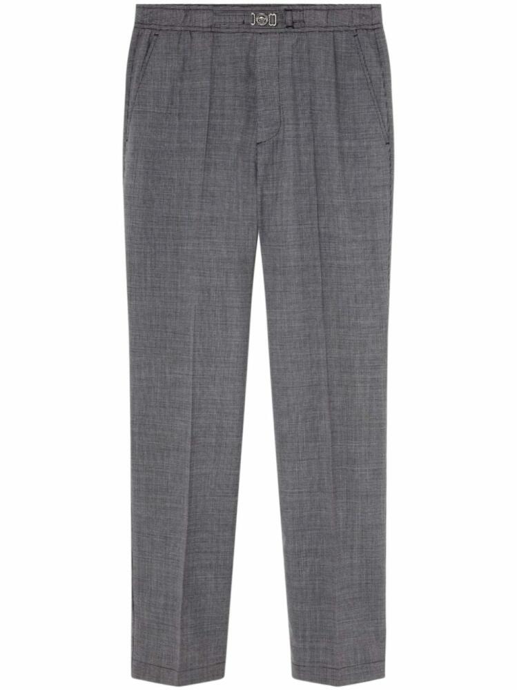 Versace houndstooth-pattern wool trousers - Grey Cover