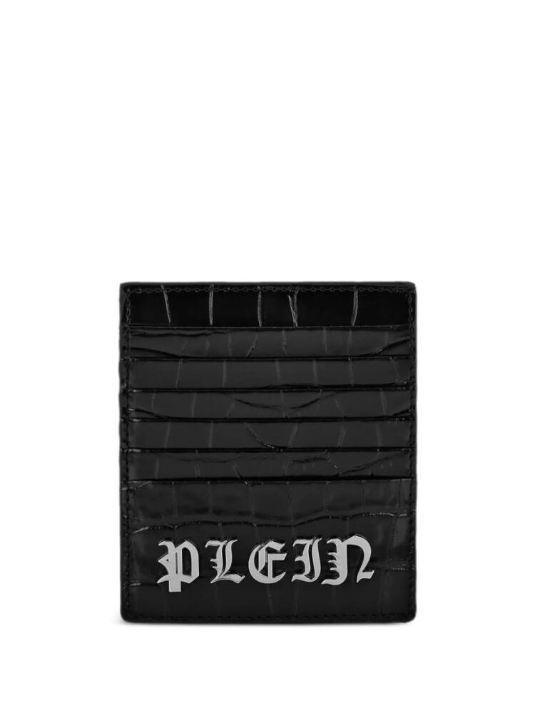 Philipp Plein crocodille-effect cardholder - Black Cover