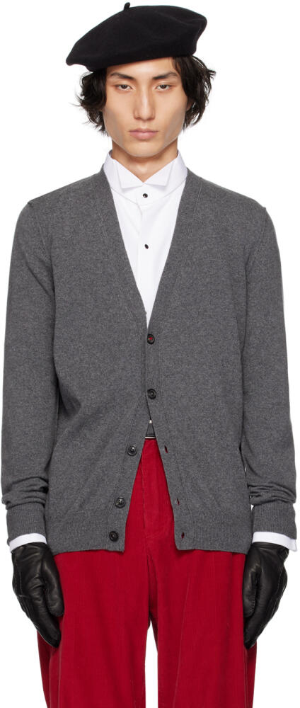 Maison Margiela Gray V-Neck Cardigan Cover