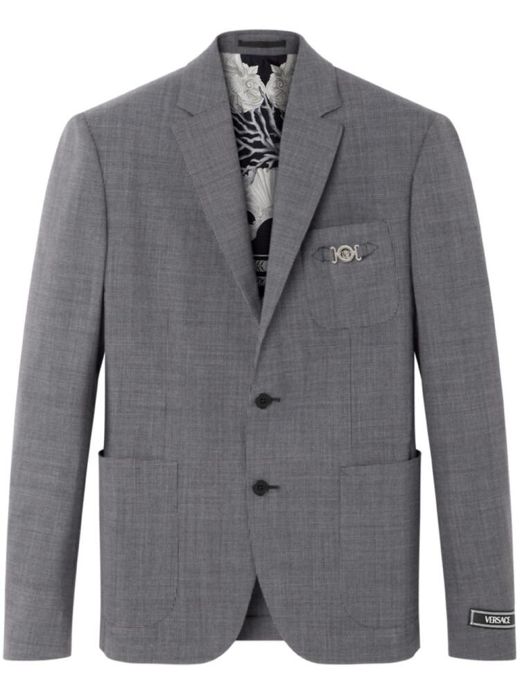 Versace houndstooth-pattern wool blazer - Black Cover