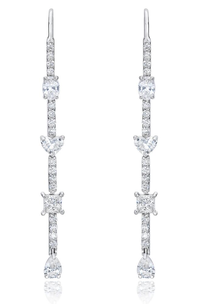 Mindi Mond Fancy Cut Diamond Drop Earrings in White Gold/Diamond Cover