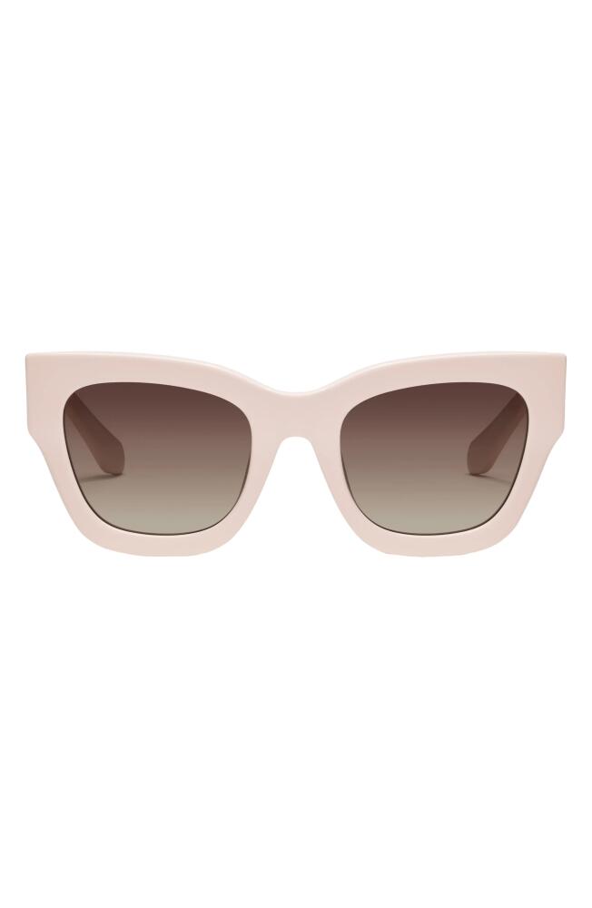 QUAY By the Way 46mm Square Sunglasses in Champagne /Brown Cover