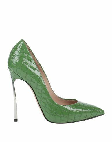 Casadei Woman Pumps Green Soft Leather Cover