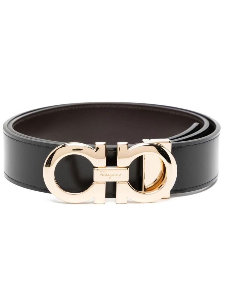 Ferragamo Gancini-buckle leather belt - Black Cover