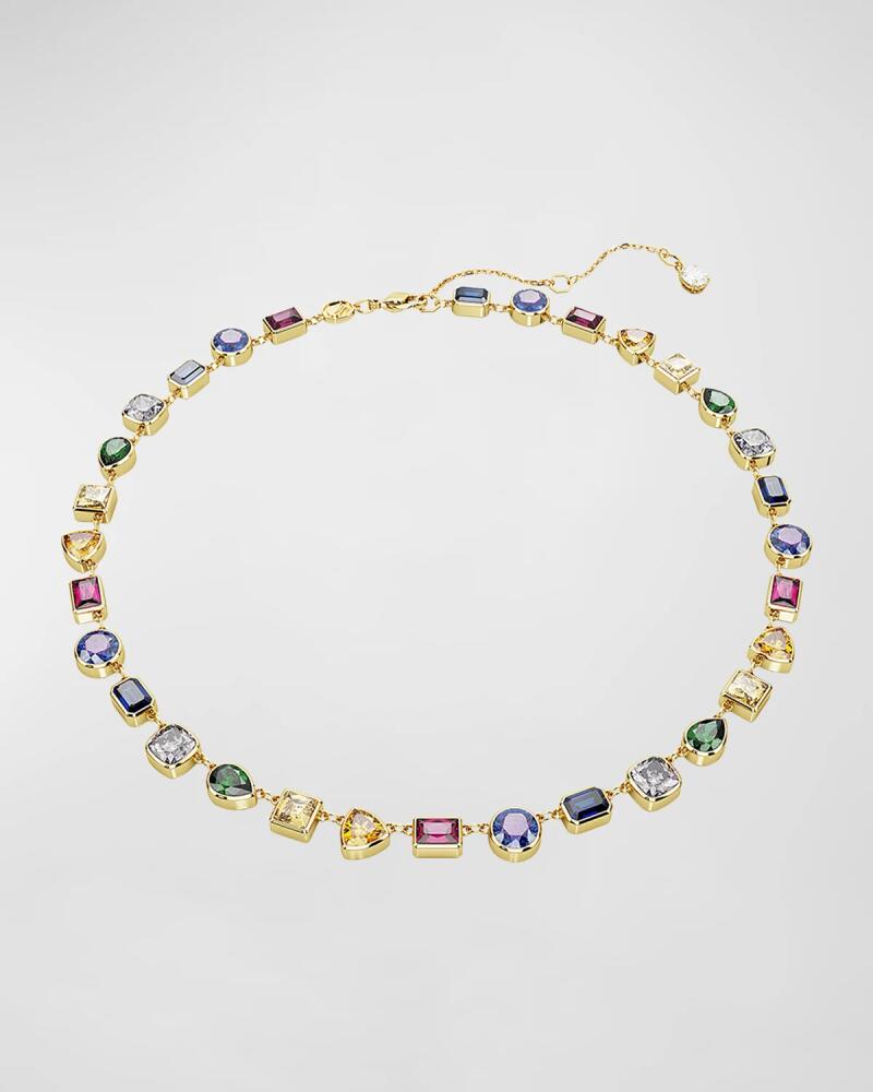 SWAROVSKI Stilla Gold-Tone Mix-Cut Multicolor Crystal Necklace Cover