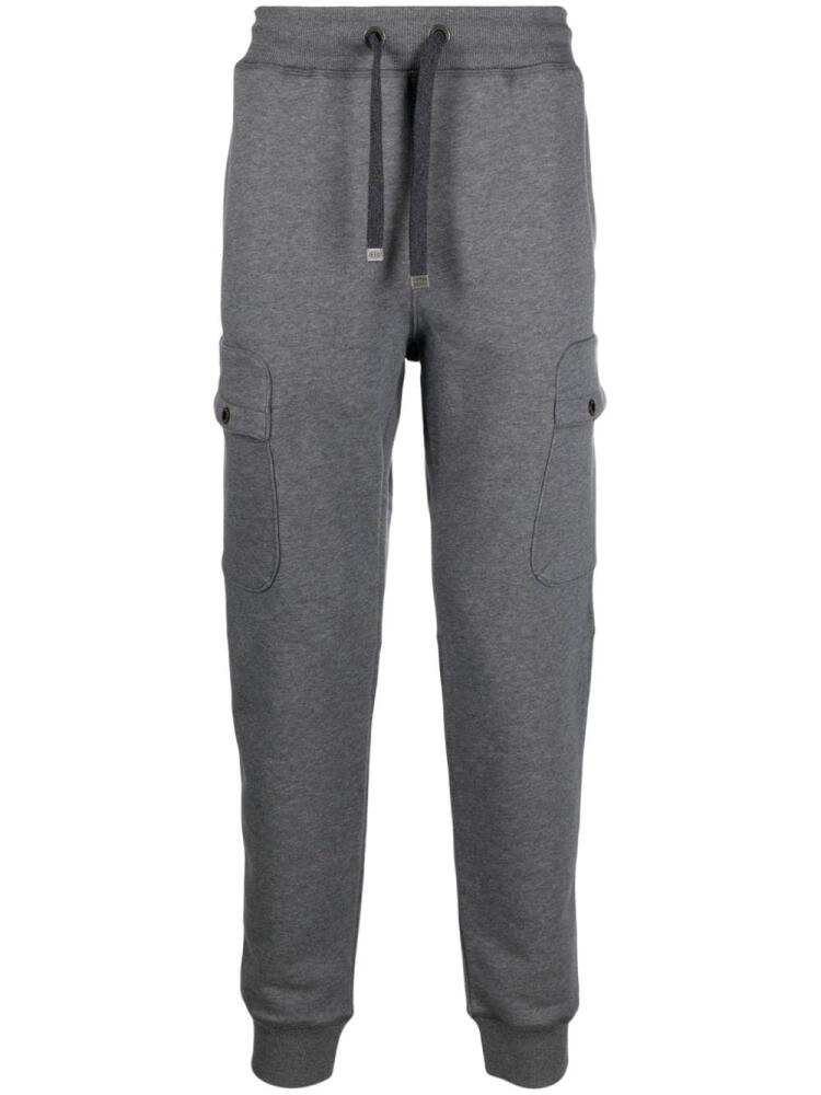 Parajumpers Black Stone logo-patch mélange track pants - Grey Cover