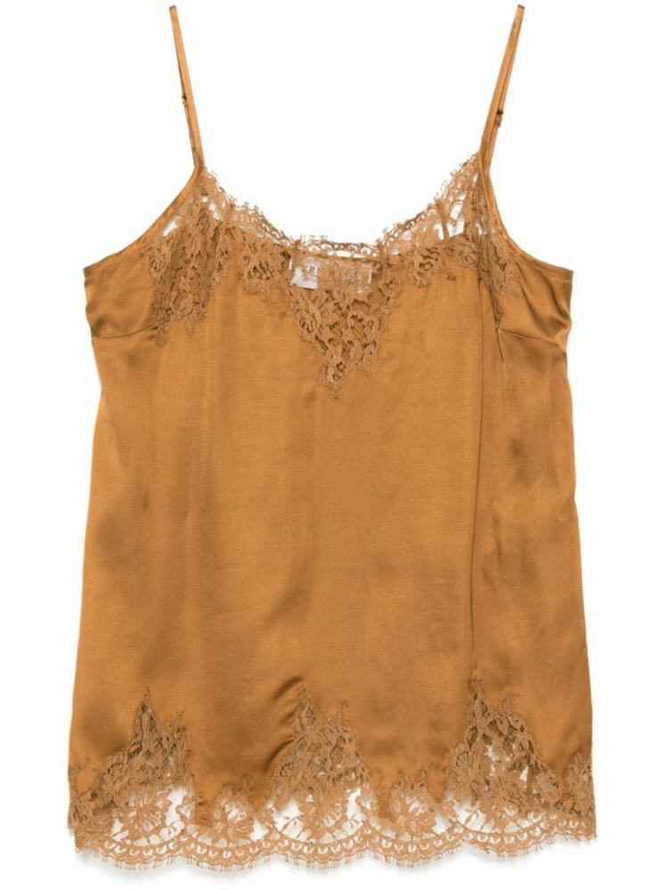 ERMANNO FIRENZE floral-lace tank top - Brown Cover