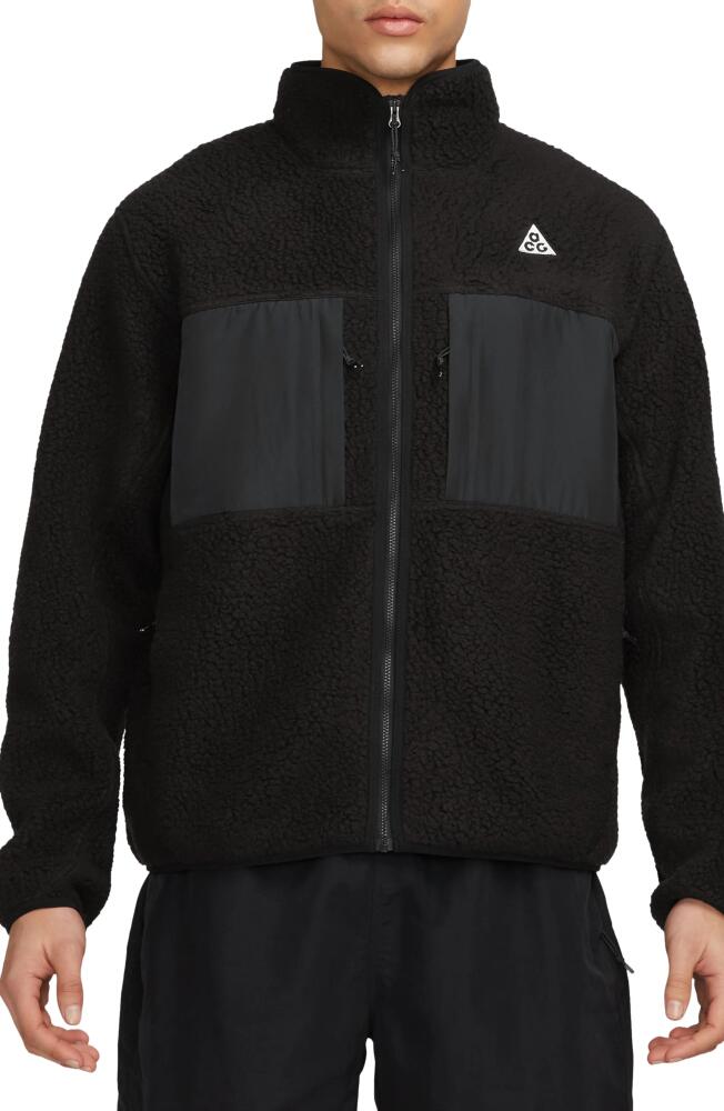 Nike ACG Arctic Wolf Polartec Fleece Jacket in Black/Anthracite/White Cover