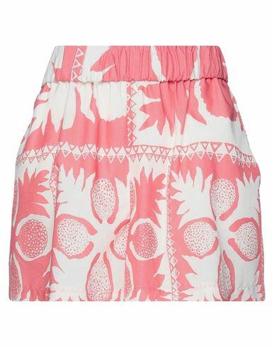 Red Valentino Woman Shorts & Bermuda Shorts Coral Polyester, Cotton Cover