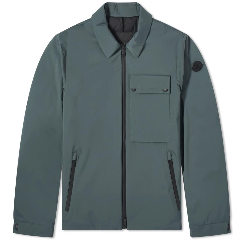 Moncler Men's Tortisse Nylon Overshirt in Green Cover