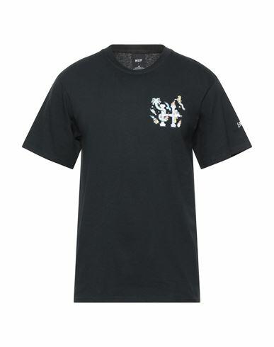 Huf Man T-shirt Black Cotton Cover