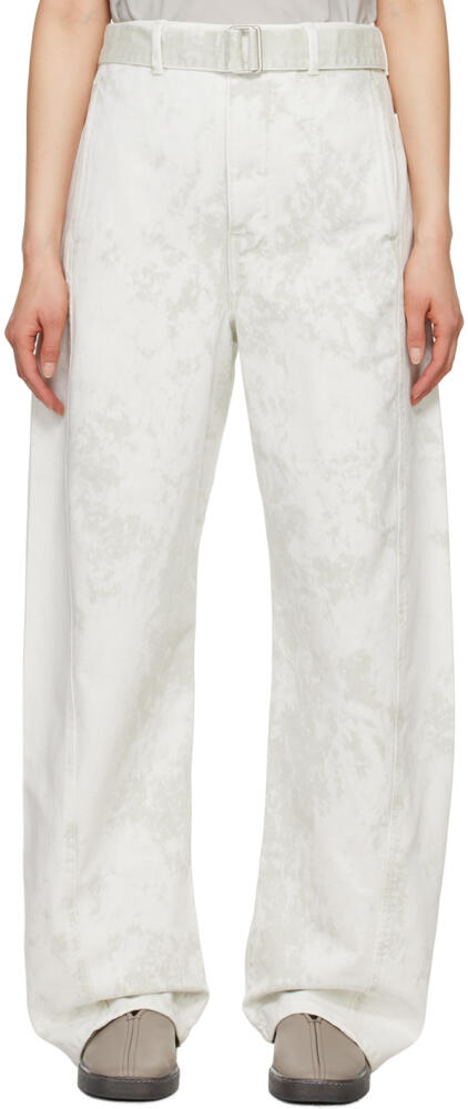 LEMAIRE Off-White Twisted Belted Jeans Cover