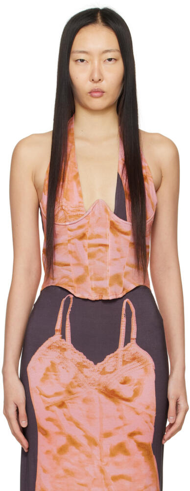 Miaou Pink & Orange Ari Corset Cover