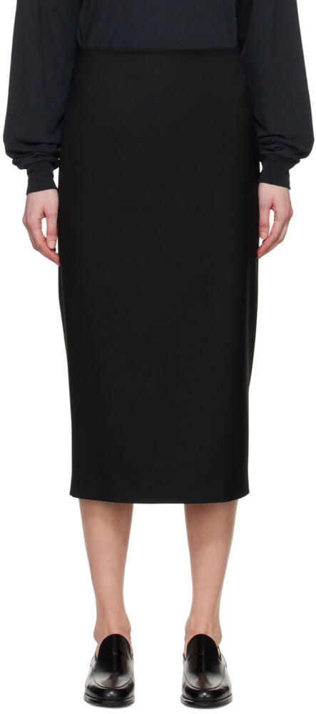 The Row Black Bartellette Midi Skirt Cover