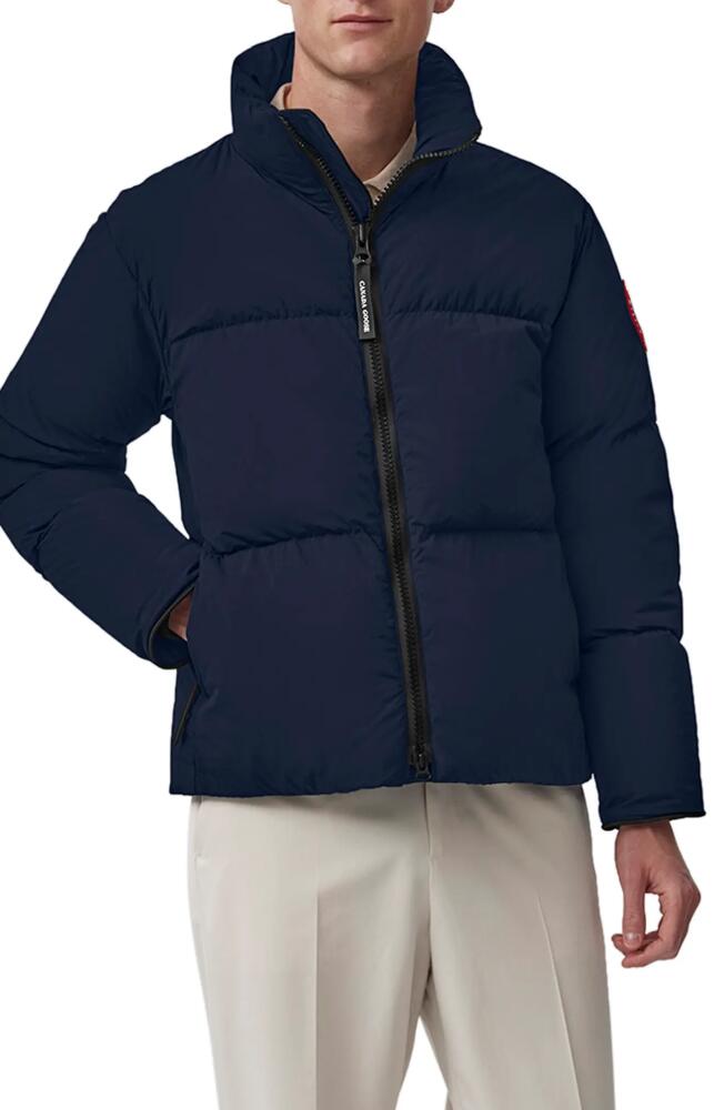 Canada Goose Lawrence Water Repellent 750 Fill Power Down Puffer Jacket in Atlantic Navy Cover