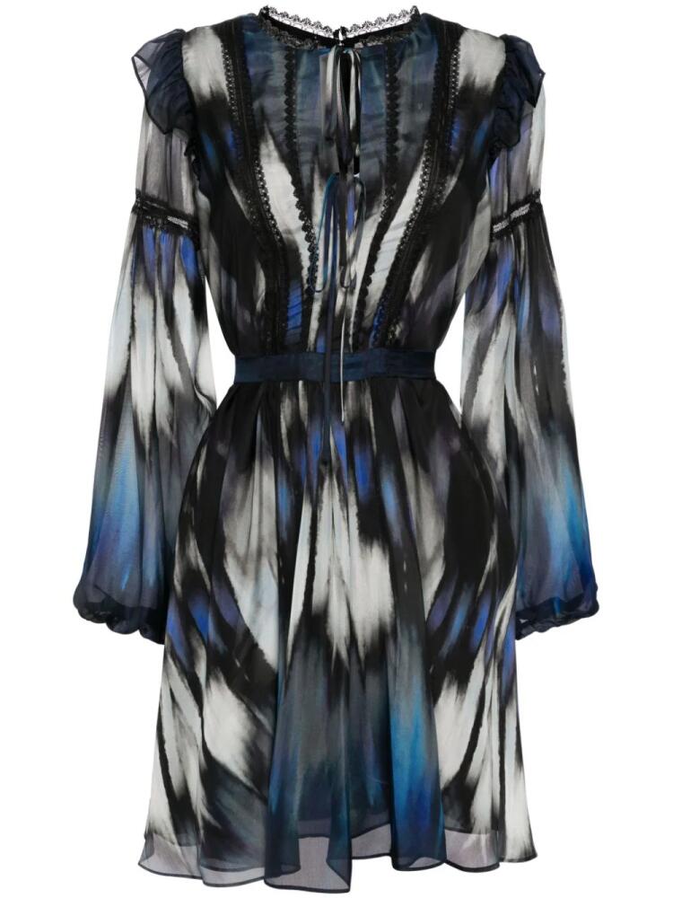 Marchesa Rosa printed mini dress - Blue Cover