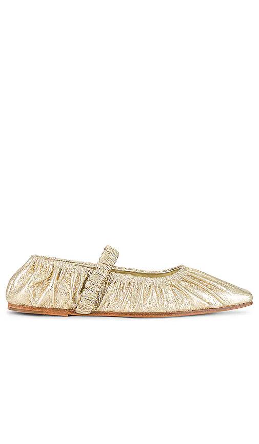 Studio Amelia Zadie Ballet Flat in Metallic Gold Cover