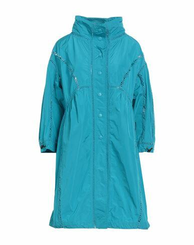 Ermanno Scervino Woman Overcoat & Trench Coat Turquoise Polyester Cover