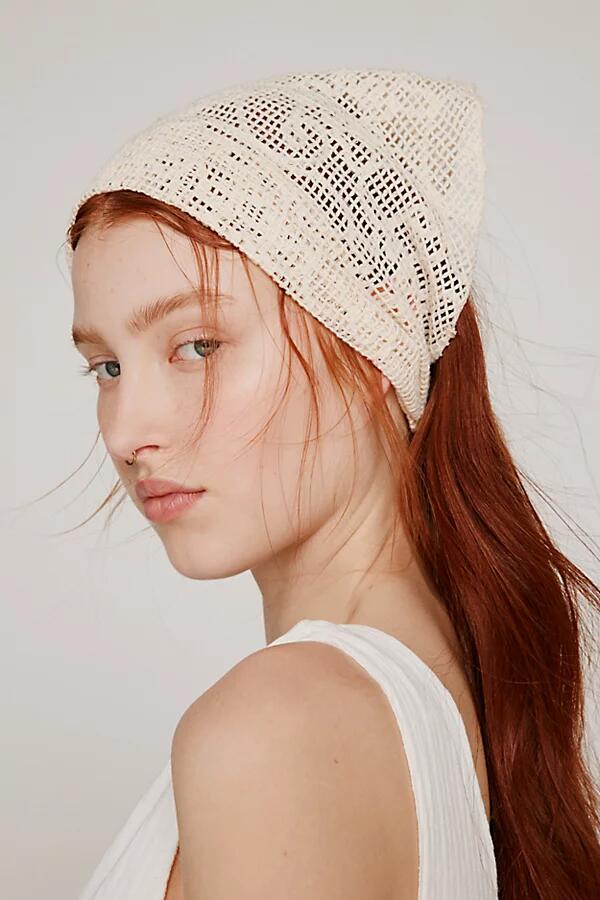 Swirl Crochet Headscarf in Ivory Combo Cover