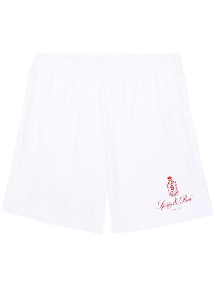 Sporty & Rich Vendome cotton track shorts - White Cover