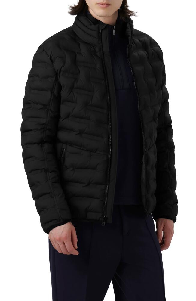 Bugatchi Quilted Bomber Jacket in Black Cover