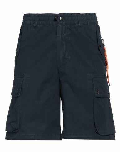 Parajumpers Man Shorts & Bermuda Shorts Midnight blue Cotton Cover