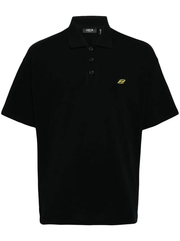 FIVE CM logo-embroidered cotton polo shirt - Black Cover