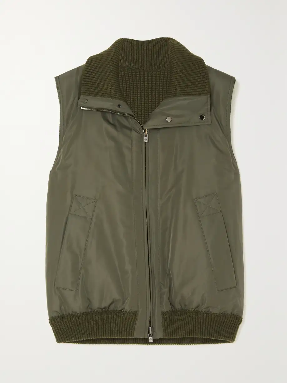 Loro Piana - Everdeen Padded Shell And Silk-blend Vest - Green Cover