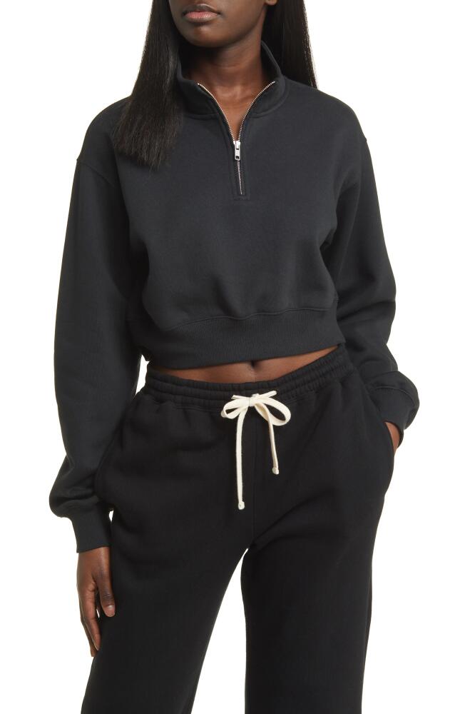 BP. Quarter Zip Sweatshirt in Black Night Cover