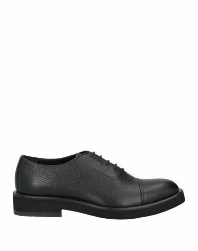 Emporio Armani Man Lace-up shoes Black Leather Cover