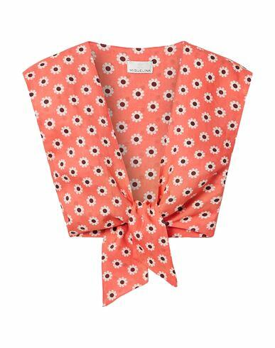 Miguelina Woman Top Salmon pink Linen Cover