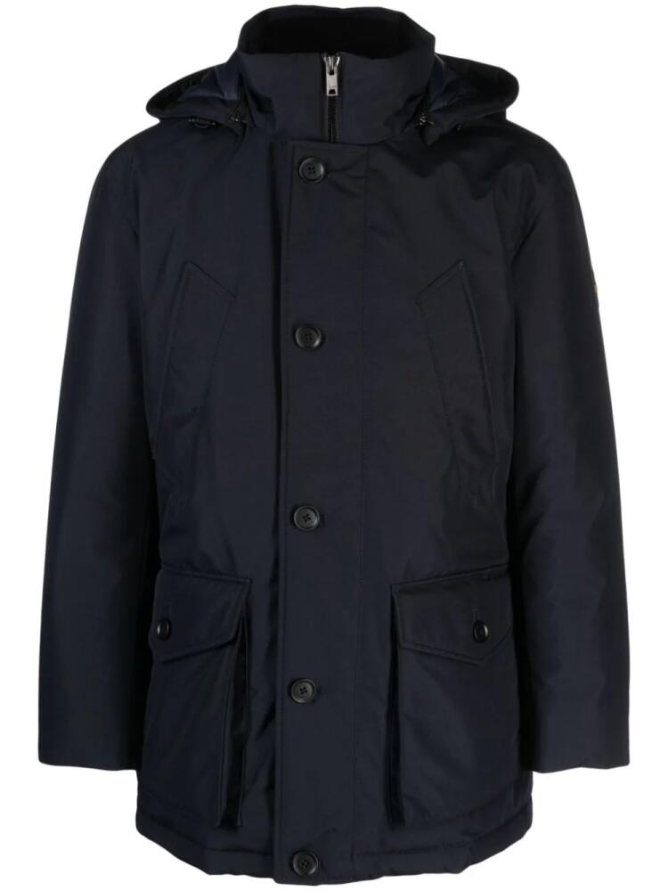 BOSS hooded water-repellent parka - Blue Cover