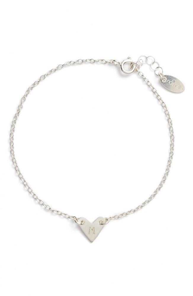 Nashelle Initial Heart Bracelet in Silver-M Cover