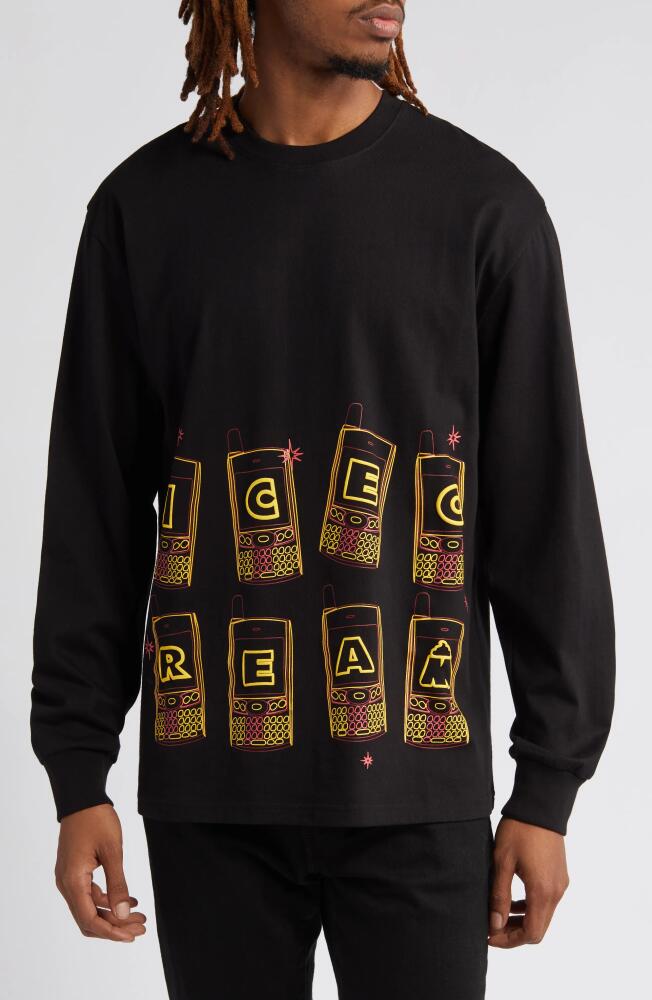 ICECREAM Call my Bluff Long Sleeve Graphic T-Shirt in Black Cover