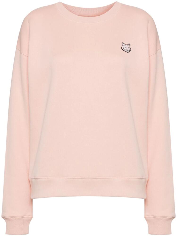 Maison Kitsuné bold fox head patch sweatshirt - Pink Cover