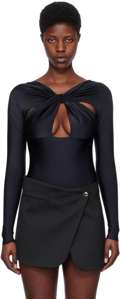 Coperni Black Twisted Bodysuit Cover