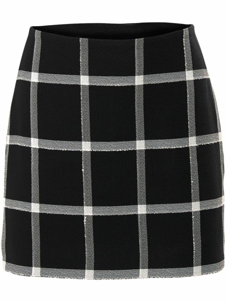 Carolina Herrera high-waisted checked miniskirt - Black Cover